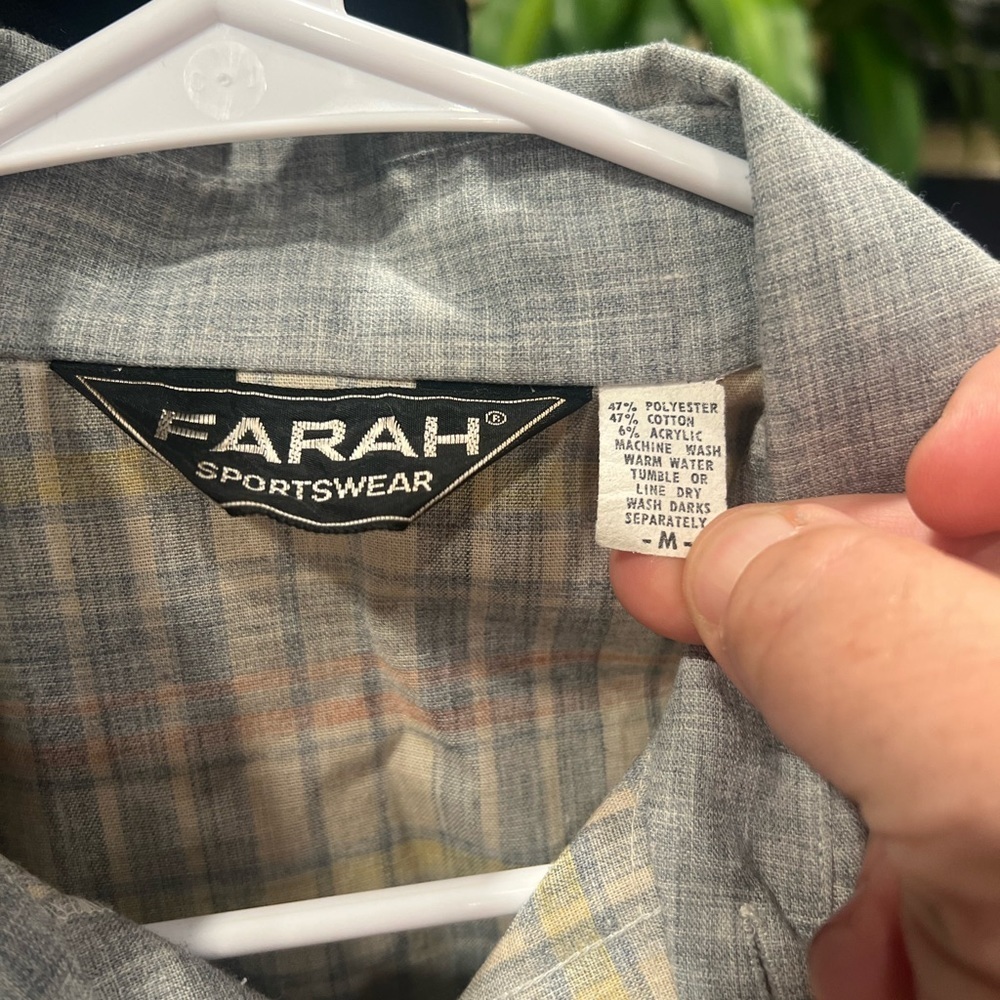 Vintage Farah Sportswear western style button size medium - Picture 2 of 7